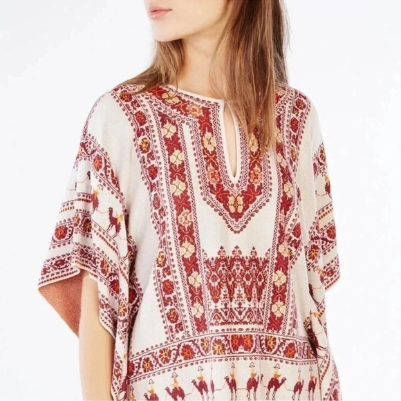 BCBGMAXAZRIA | Boho Aztec Poncho Shrug Kalanie Caravan Knit Size S Small - RARE - Picture 2 of 7